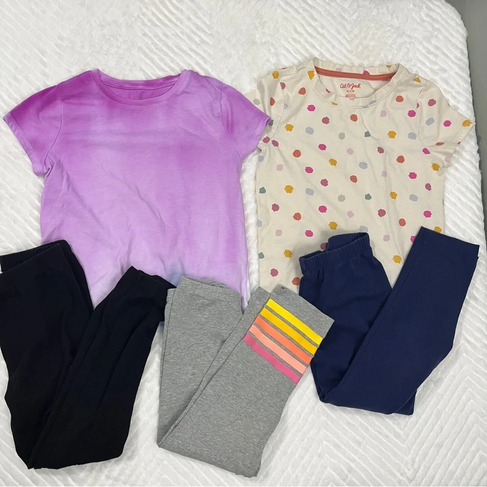 Girls Tops‎ Cropped Leggings Outfits Sets Bundle size medium tie dye